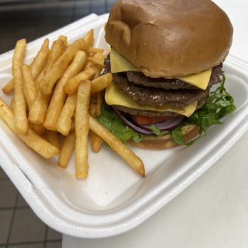 Andy's Wings And Fish - a hamburger and fries - Chicken Wings Near Me - Flint, Michigan