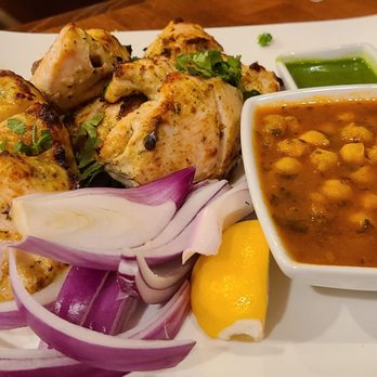 Raaga Tandoor - Reshmi kabob (grilled chicken). My fave. - Indian Near Me - Burke, Virginia Raaga Tandoor - Reshmi kabob (grilled chicken). My fave. - Indian Near Me - Burke, Virginia