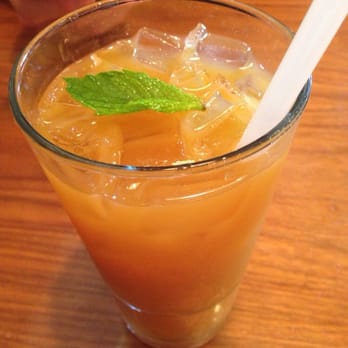 G-men Ramen - Mango Iced Tea,not bad - Ramen Near Me - Richmond, British Columbia