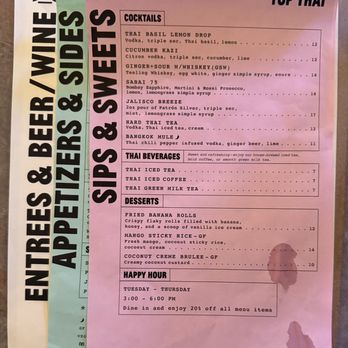 Top Thai - Menu 12/10/25 - Thai Near Me - Wenatchee, Washington