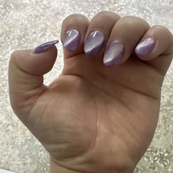 Nail Impressions - Full set with Cat eye nail polish - Nail Salons Near Me - Stanwood, Washington Nail Impressions - Full set with Cat eye nail polish - Nail Salons Near Me - Stanwood, Washington