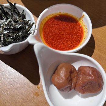 Kajiken - Add-ons, Umeboshi, spicy add on sauce, nori - Ramen Near Me - Alexandria, Virginia Kajiken - Add-ons, Umeboshi, spicy add on sauce, nori - Ramen Near Me - Alexandria, Virginia