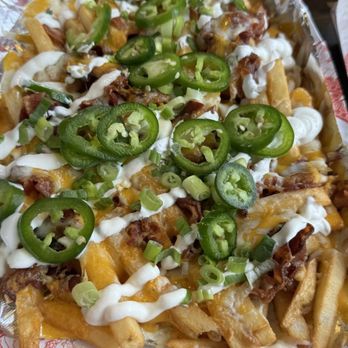 Carolina Jax - Jax style loaded fries with jalapeños - Burgers Near Me - Jacksonville, Florida Carolina Jax - Jax style loaded fries with jalapeños - Burgers Near Me - Jacksonville, Florida
