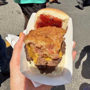 Taste of Buffalo - AJ's (formerly Stack Burger) pb&j burger. Enjoyed the deep fried PB&J, could've done without the jelly on bun. - Festivals Near Me - Buffalo, New York Taste of Buffalo - AJ's (formerly Stack Burger) pb&j burger. Enjoyed the deep fried PB&J, could've done without the jelly on bun. - Festivals Near Me - Buffalo, New York