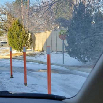 Taco Casa - a stop sign in the snow - Tex-Mex Near Me - Hurst, Texas