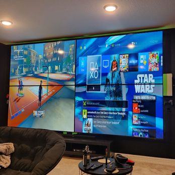 H-Town's Finest - 150" Videowall Installation for gaming - Home Theatre Installation Near Me - Spring, Texas H-Town's Finest - 150" Videowall Installation for gaming - Home Theatre Installation Near Me - Spring, Texas