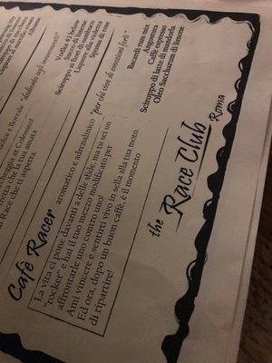 Menu photo 1 The Race Club Rome, RM Menu photo 1 The Race Club Rome, RM