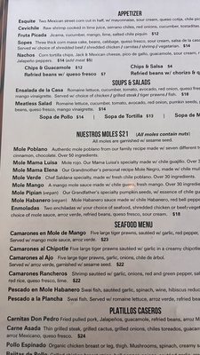 Menu photo 1 Los Moles Emeryville, CA