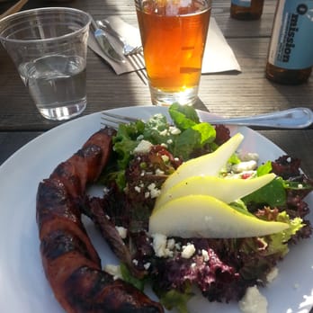 LowBrau - Great lunch. Mixed green salad with polish sausage and a cold beer. - German Near Me - Sacramento, California