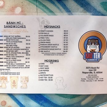 Mo'Tea & Banh Mi - Sandwiches Near Me - Naperville, Illinois