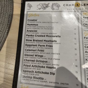 Char & Lemon - Menu - Italian Near Me - Oxford, Connecticut Char & Lemon - Menu - Italian Near Me - Oxford, Connecticut