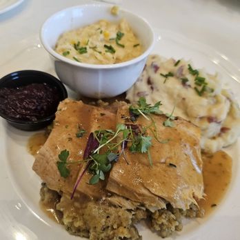 Elliott's - *Turkey and Dressing* with  *Side Mashed Potatoes* and  *Side Creamed Corn* - Southern Near Me - Peachtree City, Georgia