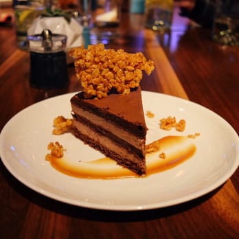 Seasons Restaurant - Chocolate Chantilly Cake with Caramel Rice Krispies - New American Near Me - Carlsbad, California