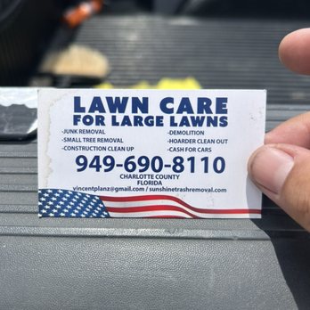 Sunshine Trash Removal - Lawn care business card give us a call! - Junk Removal & Hauling Near Me Sunshine Trash Removal - Lawn care business card give us a call! - Junk Removal & Hauling Near Me