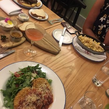 22 Square Restaurant - Yummy! Mac and cheese, steak, and breaded eggplant platters! - American Near Me - Savannah, Georgia