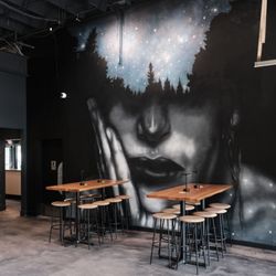 Terra Nova Beer - Interior of the Terra Nova taproom with a mural by Amar Stewart