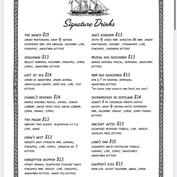 The Captain's Cabin - Menu 11/2022 - Cocktail Bars Near Me - Phoenix, Arizona The Captain's Cabin - Menu 11/2022 - Cocktail Bars Near Me - Phoenix, Arizona