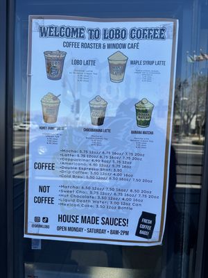 Menu photo 1 Lobo Roastery & Window Cafe Lancaster, CA Menu photo 1 Lobo Roastery & Window Cafe Lancaster, CA