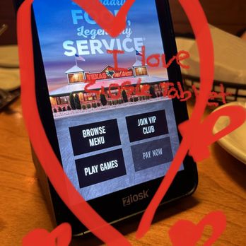 Texas Roadhouse - I LOVE THE ZIOSK TABLET - Steakhouses Near Me - Tomball, Texas