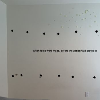 Marathon Insulation - After the holes were drilled but before they were filled with insulation - Insulation Installation Near Me - Sylmar , California