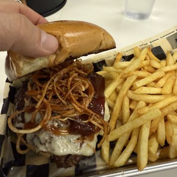 Mayor’s Cafe Miami Lakes - Guava burger with cream cheese and julienne fries ! - Cafes Near Me - Miami Lakes, Florida Mayor’s Cafe Miami Lakes - Guava burger with cream cheese and julienne fries ! - Cafes Near Me - Miami Lakes, Florida