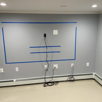 Michael Aaron Services - Area staged for the 85 TV - TV Mounting Near Me Michael Aaron Services - Area staged for the 85 TV - TV Mounting Near Me