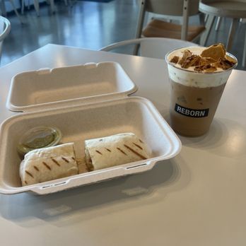 Reborn Coffee - bacon burrito & Hokey Pokey Latte - Coffee & Tea Near Me - Anaheim, California Reborn Coffee - bacon burrito & Hokey Pokey Latte - Coffee & Tea Near Me - Anaheim, California