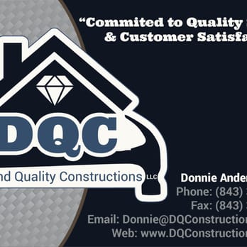 Diamond Quality Construction - business card for diamond quality construction - General Contractors Near Me - North Charleston, South Carolina Diamond Quality Construction - business card for diamond quality construction - General Contractors Near Me - North Charleston, South Carolina