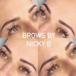Brows By Nicky B - Powder ombré brows immediately after procedure.