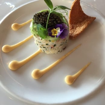 La Grande Cascade - Crab and black caviar with gold leaves - French Near Me - Paris, 75