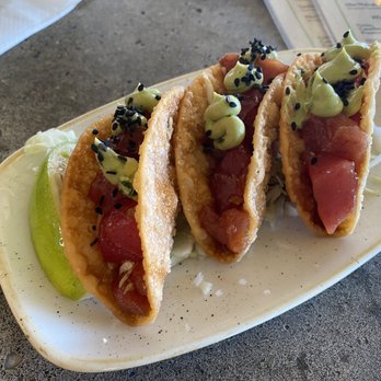 Monkeypod Kitchen - Poke Tacos - New American Near Me - Lahaina, Hawaii