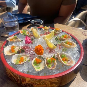 Kaiyo Rooftop - Two types of oysters - Peruvian Near Me - San Francisco, California