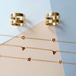 Manilah - Accesorios acero inoxidable + baño de oro