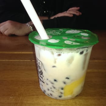 Class 302 Cafe - My iced milk tea w/ red bean, egg pudding, and honey boba - Taiwanese Near Me - Cerritos, California Class 302 Cafe - My iced milk tea w/ red bean, egg pudding, and honey boba - Taiwanese Near Me - Cerritos, California