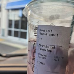 Starbucks - Pink drink add vanilla