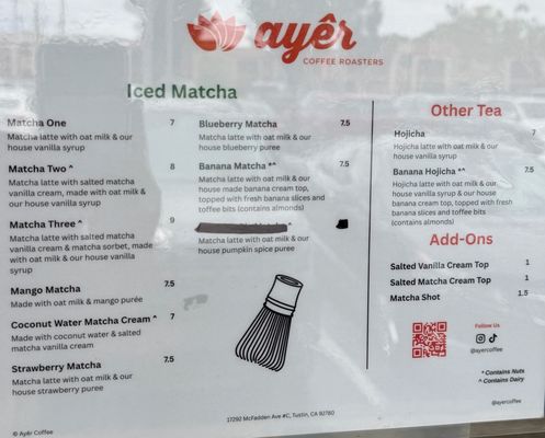 Menu photo 3 Ayer Coffee Tustin, CA