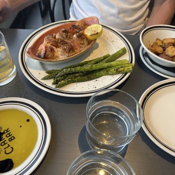 Speaks Clam Bar - St. Armands Circle - Stuffed Shrimp w/ Asparagus and Roasted potatoes - Seafood Near Me - Sarasota, Florida