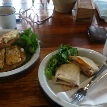 Sunhouse - Haloumi on toast and the ham and egg wrap. Excellent value! - Coffee & Tea Near Me - Coolangatta, QLD
