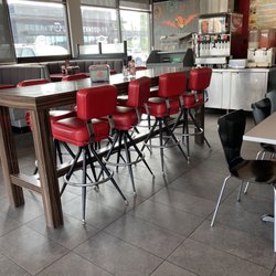 Fatburger - I like the variation of seating in here. There's a small patio available too