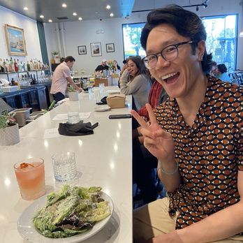 Bar Becky - Mocktail with Caesar salad - Italian Near Me - Long Beach, California