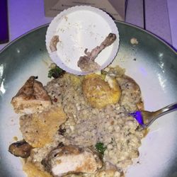 22 Prime - This picture shows the size of the bone found in my "Boneless Chicken Breast". This risotto was overcooked, tasted very bad.