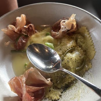 Bûcheron - Nettle & sheep's milk ricotta RAVIOLI - French Near Me - Minneapolis, Minnesota