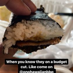 Ono Hawaiian BBQ - A really sad spam musibi