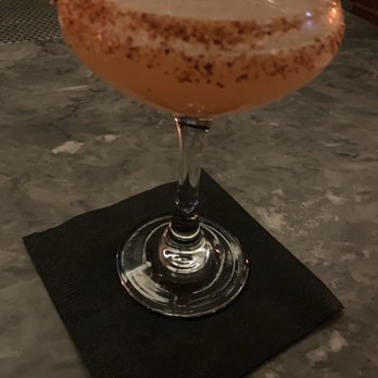 Arbella - Funky Chicken: mexican lollipop rye, lemon purée, beer, tajin rim - Tapas/Small Plates Near Me - Chicago, Illinois