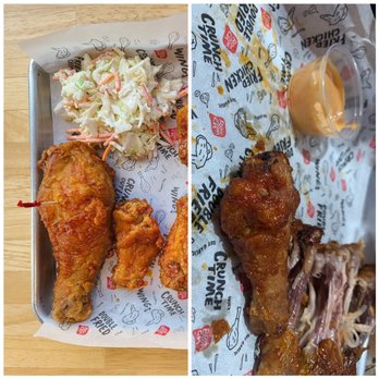 Bonchon Addison - 4 wings/2 drumsticks Previous order on the right vs current order on the left. - Korean Near Me - Addison, Texas Bonchon Addison - 4 wings/2 drumsticks Previous order on the right vs current order on the left. - Korean Near Me - Addison, Texas