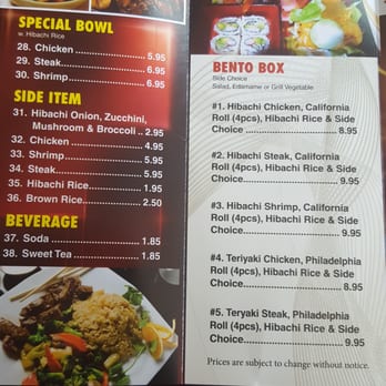 Hibachi Express - Menu... - Japanese Near Me - Fayetteville, North Carolina