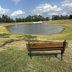 Forest Oaks Park - Retention pond with bench