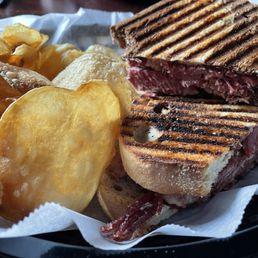 Corned beef on rye with homemade chips $14 Corned beef on rye with homemade chips $14