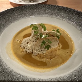 Mont Cervin Palace - Not a huge fan of the crab soup at Le Restaurant (portion was also very small) - Hotels Near Me - Zermatt, VS
