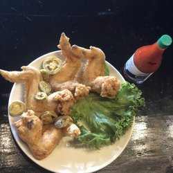 Big Man's Cafe - Wings for Starters with a side of Jalapeño for your liking.